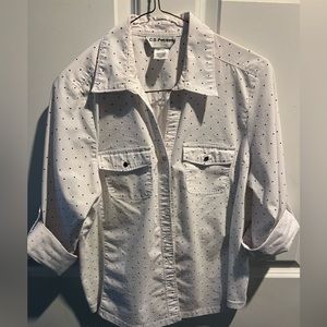 Woman’s button up shirt petite medium
